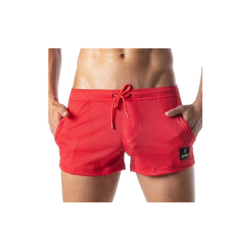 LEADER Short en mesh GI BOOTY Rouge